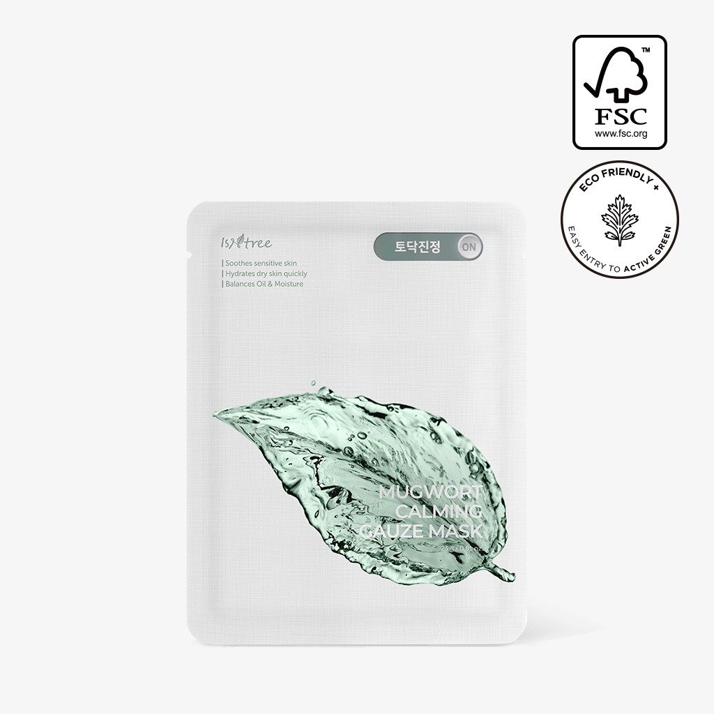 Isntree Mugwort Calming Gauze Mask Sheet 10P